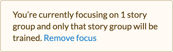 Story group focus